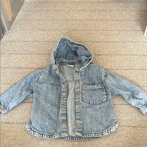 Zara Kids Denim Jacket with Hood 18-24mo